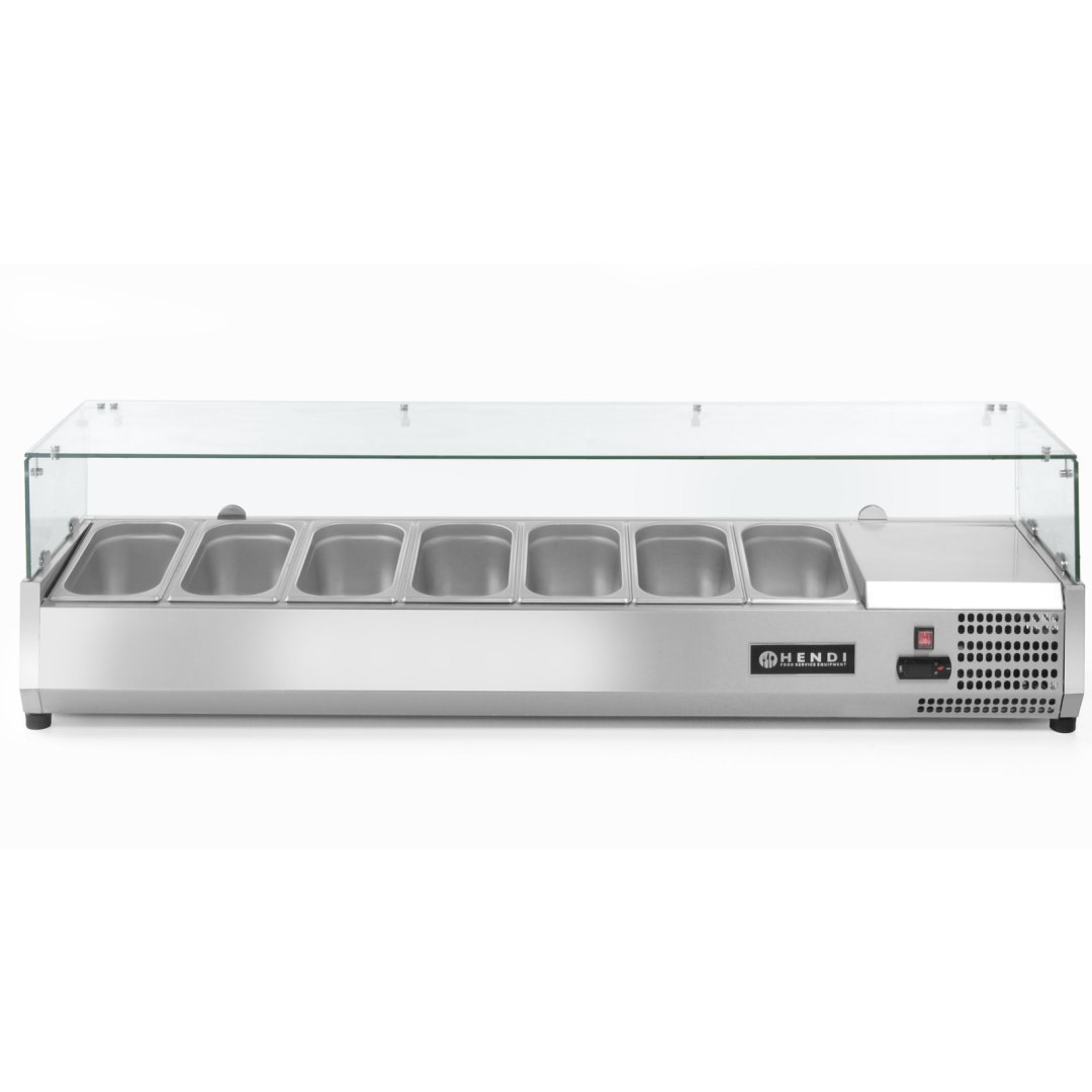 Nadstawa z witryną chłodniczą 7 x GN 1/3 szer. 160cm – Hendi 232989