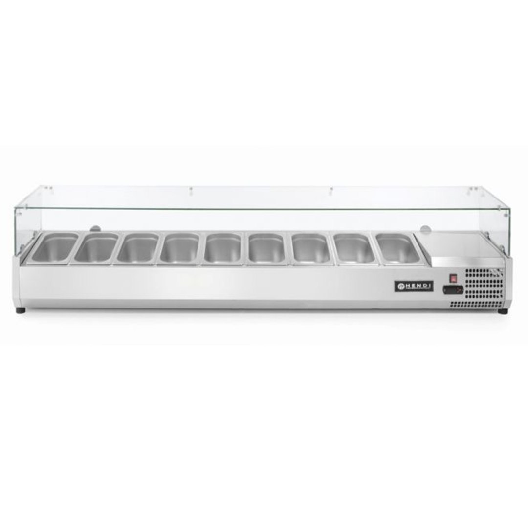 Nadstawa z witryną chłodniczą 9 x GN 1/3 szer. 200cm – Hendi 232996