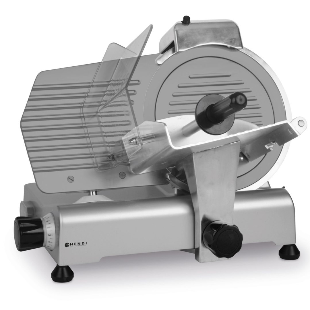 Krajalnica do wędlin i sera Hendi Kitchen Line 250 z powłoką teflonową 150W – Hendi 210222 Krajalnica do wędlin i sera Hendi Kitchen Line 250 z powłoką teflonową 150W – Hendi 210222