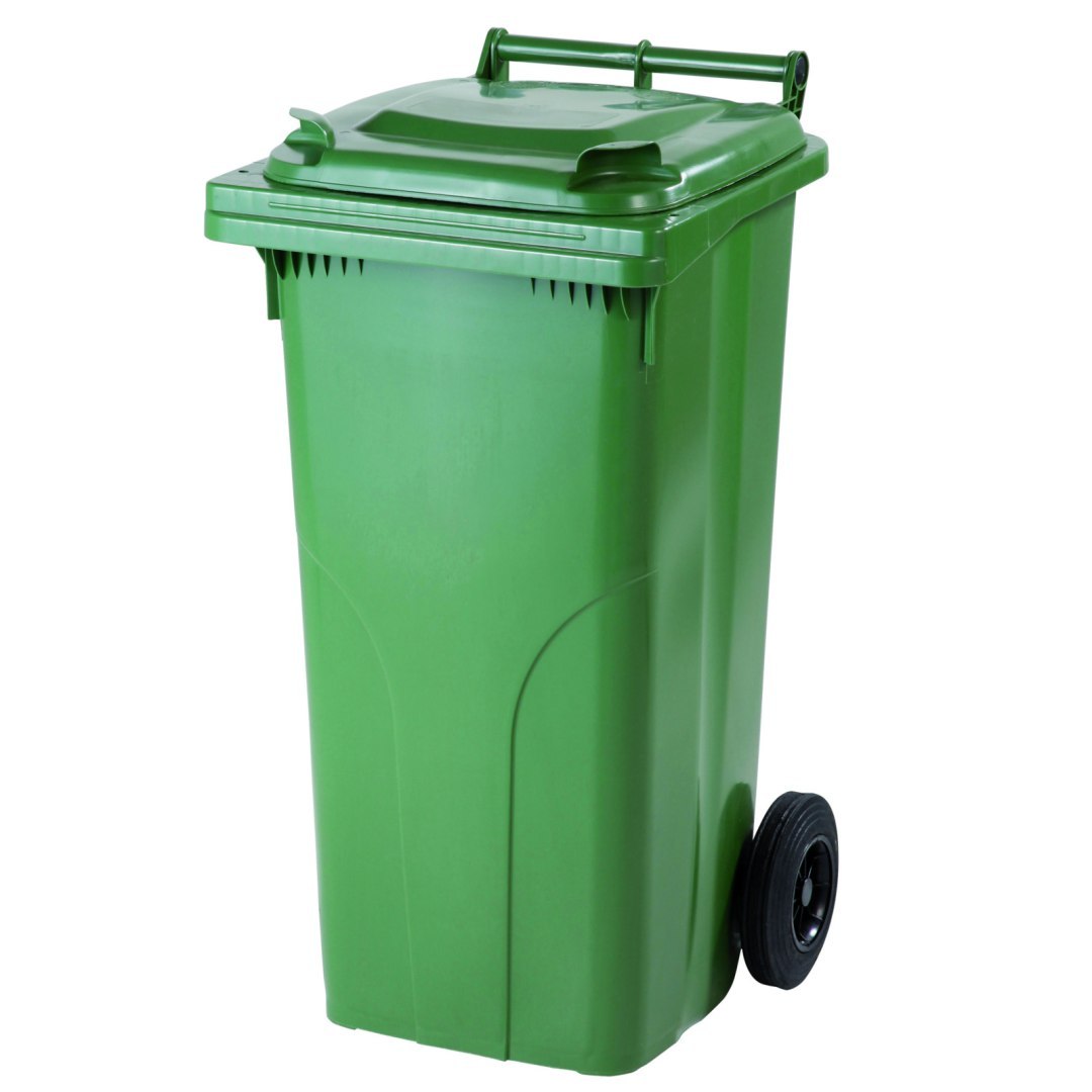 Pojemnik kubeł na odpady i śmieci ATESTY Europlast Austria – zielony 120L