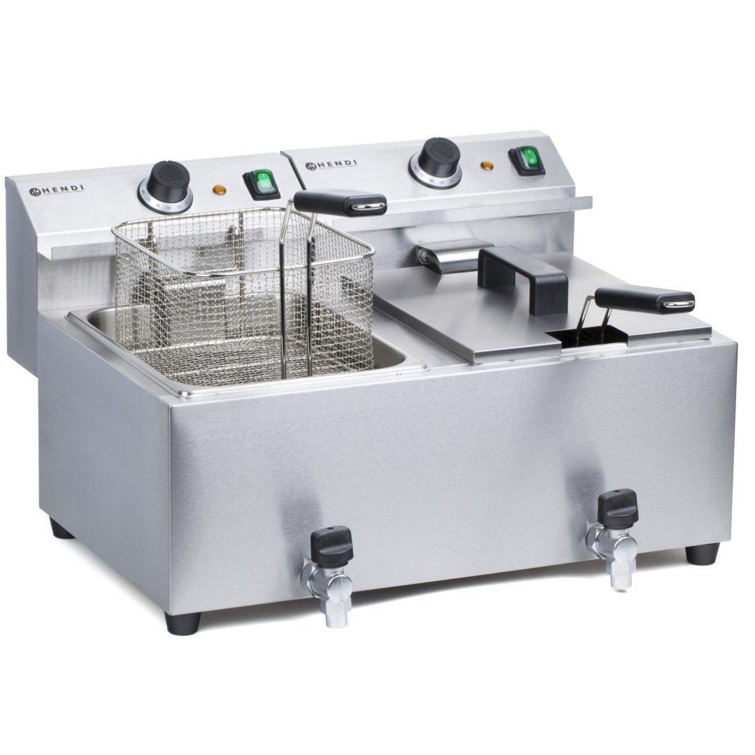 Frytownica z kranem Masterpro 230V 7kW 2 x 8L – Hendi 209301 Frytownica z kranem Masterpro 230V 7kW 2 x 8L – Hendi 209301