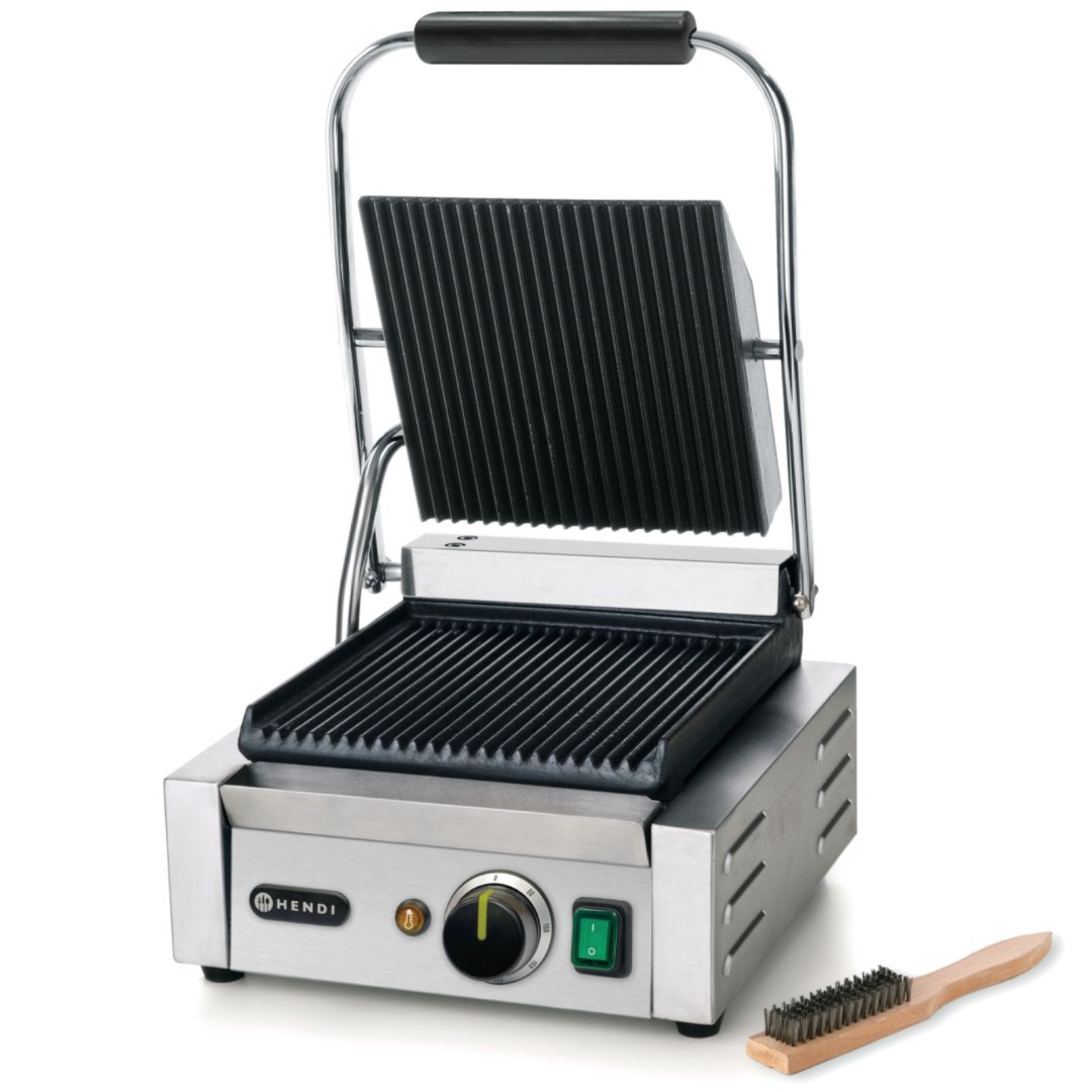 Kontakt grill kontaktowy ryflowany pojedynczy 1800W – Hendi 263501 Kontakt grill kontaktowy ryflowany pojedynczy 1800W – Hendi 263501
