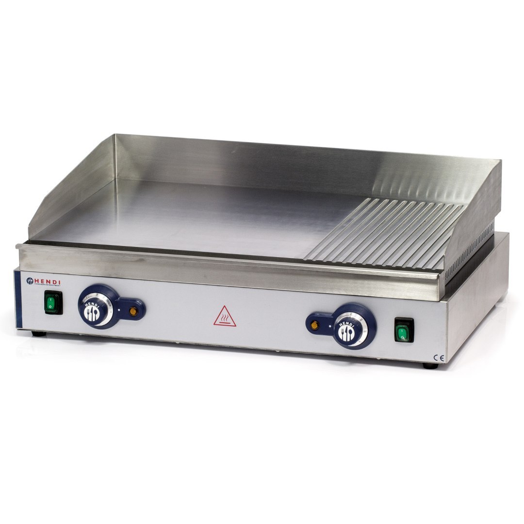 Płyta grzewcza grillowa Profi Line gładka-ryflowana podwójna do pracy ciągłej 3500W – Hendi 203163 Płyta grzewcza grillowa Profi Line gładka-ryflowana podwójna do pracy ciągłej 3500W – Hendi 203163