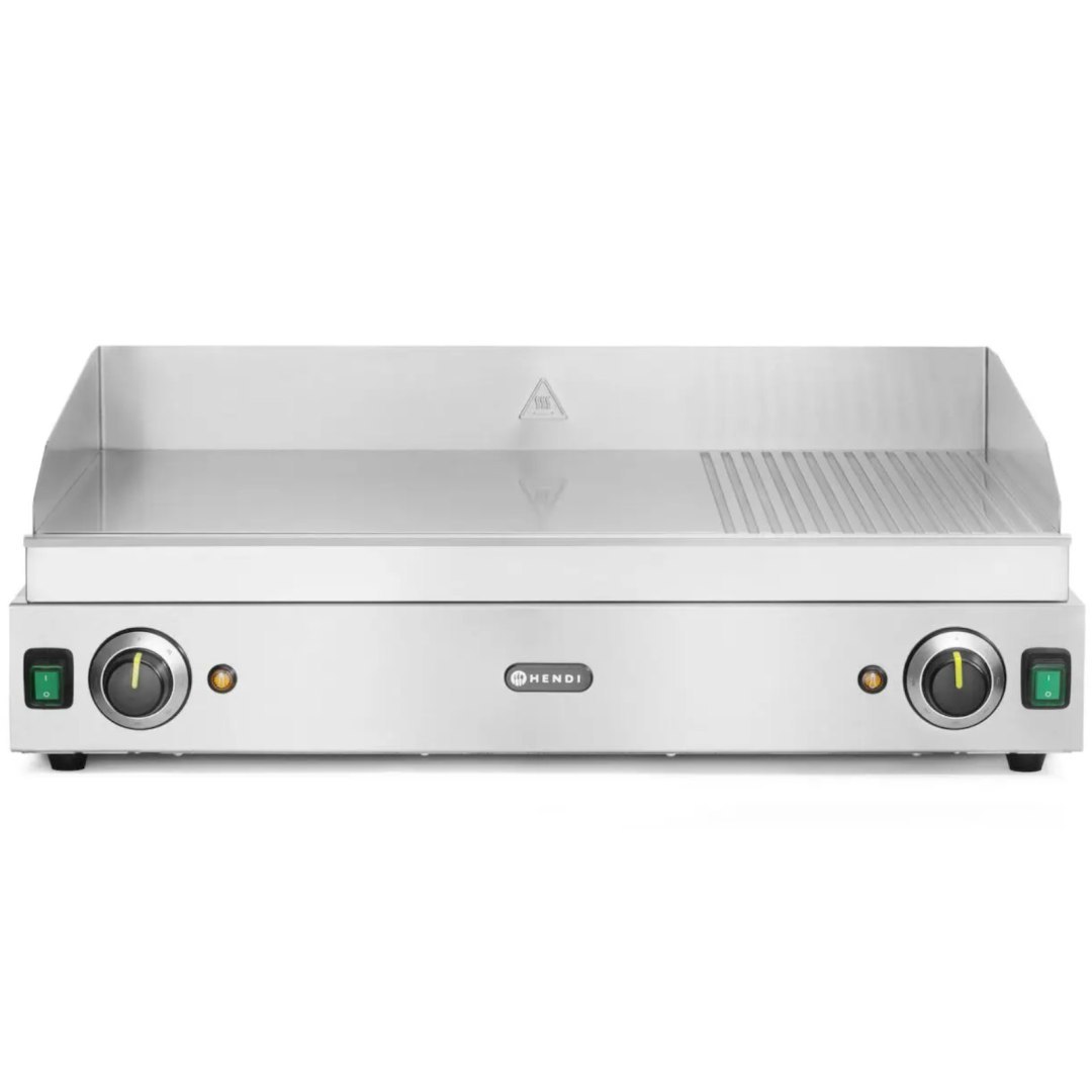 Płyta grzewcza grillowa Profi Line gładka-ryflowana podwójna do pracy ciągłej 3500W – Hendi 203163 Płyta grzewcza grillowa Profi Line gładka-ryflowana podwójna do pracy ciągłej 3500W – Hendi 203163