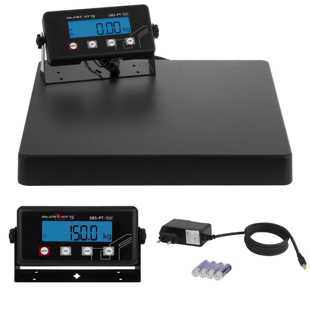 Waga przemysłowa paczkowa pocztowa 150kg / 20g LED Steinberg Systems SBS-PT-150C Waga przemysłowa paczkowa pocztowa 150kg / 20g LED Steinberg Systems SBS-PT-150C