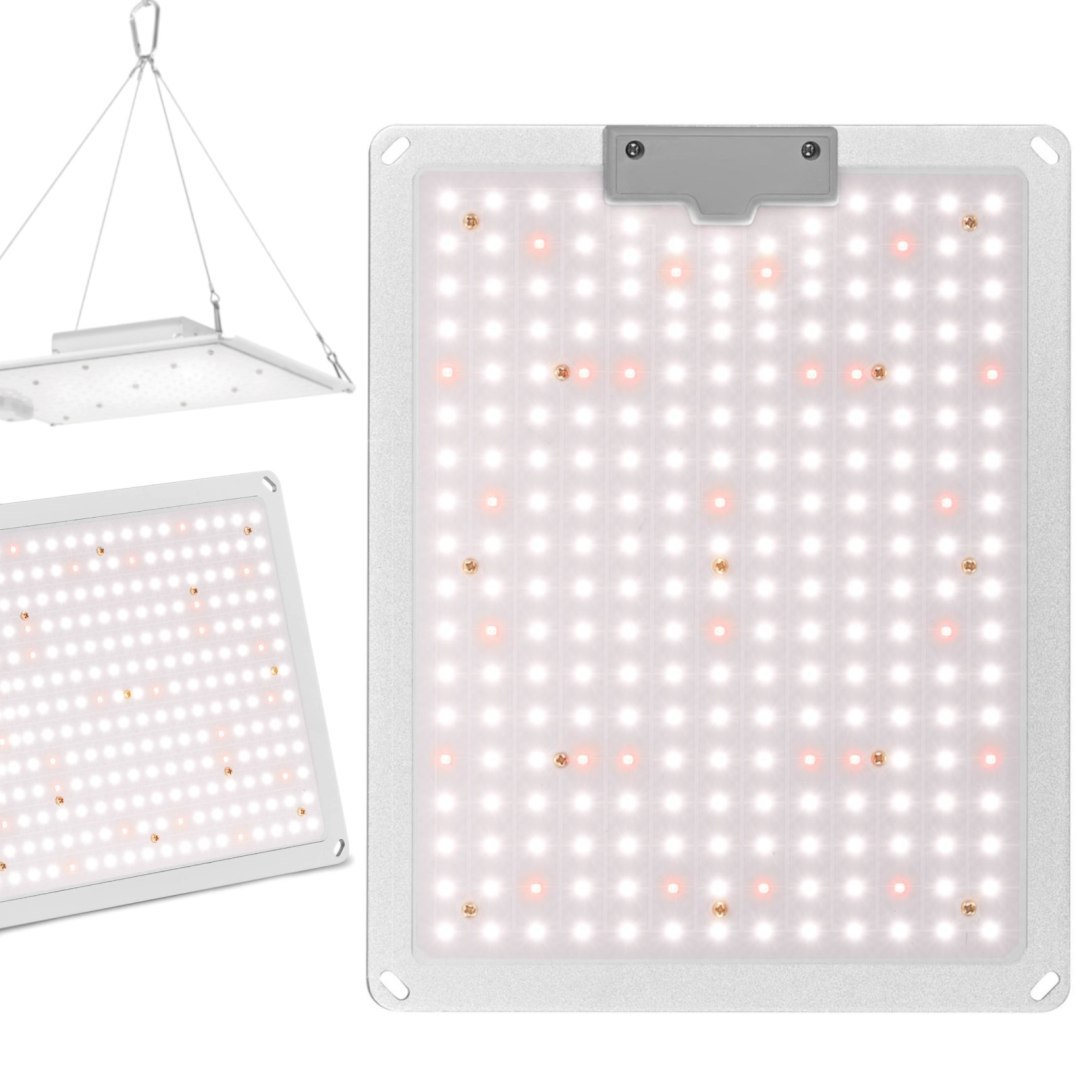 Lampa do uprawy wzrostu roślin pełne spektrum 30 x 24 cm 234 LED 110 W srebrna