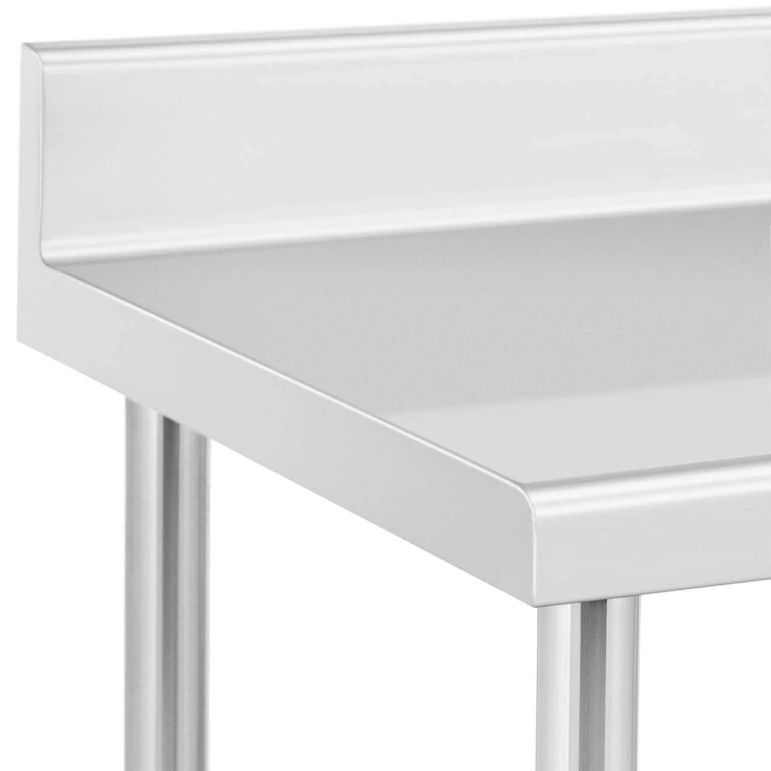 Stół metalowy gastronomiczny na kółkach z półką i rantem STAL 60 x 150 cm Stół metalowy gastronomiczny na kółkach z półką i rantem STAL 60 x 150 cm