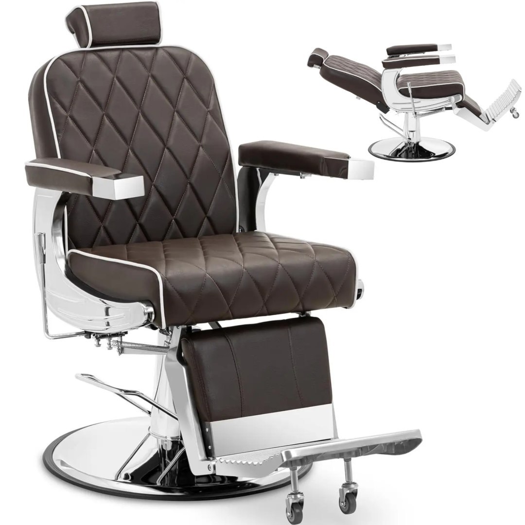 Fotel fryzjerski barberski kosmetyczny do tatuażu regulowany Physa FOXLEY – brązowy Fotel fryzjerski barberski kosmetyczny do tatuażu regulowany Physa FOXLEY – brązowy