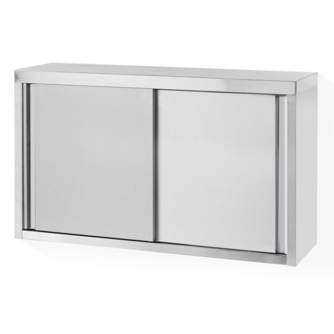 Szafka wisząca ścienna stalowa do kuchni z drzwiami suwanymi 100x60x30cm – Hendi 811207