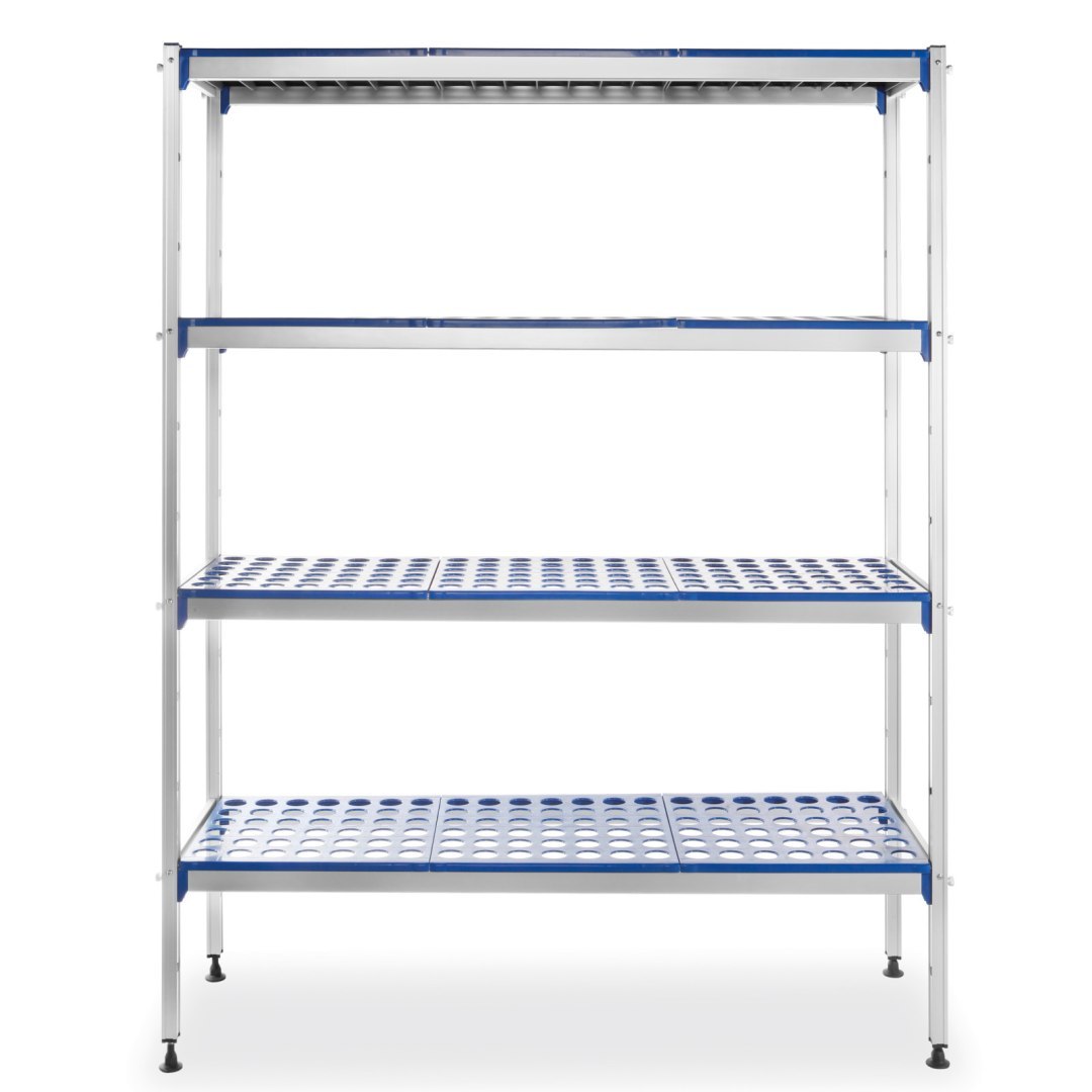 Regał magazynowy ażurowy do żywności szer. 128cm wys. 168.5cm – Hendi 812273