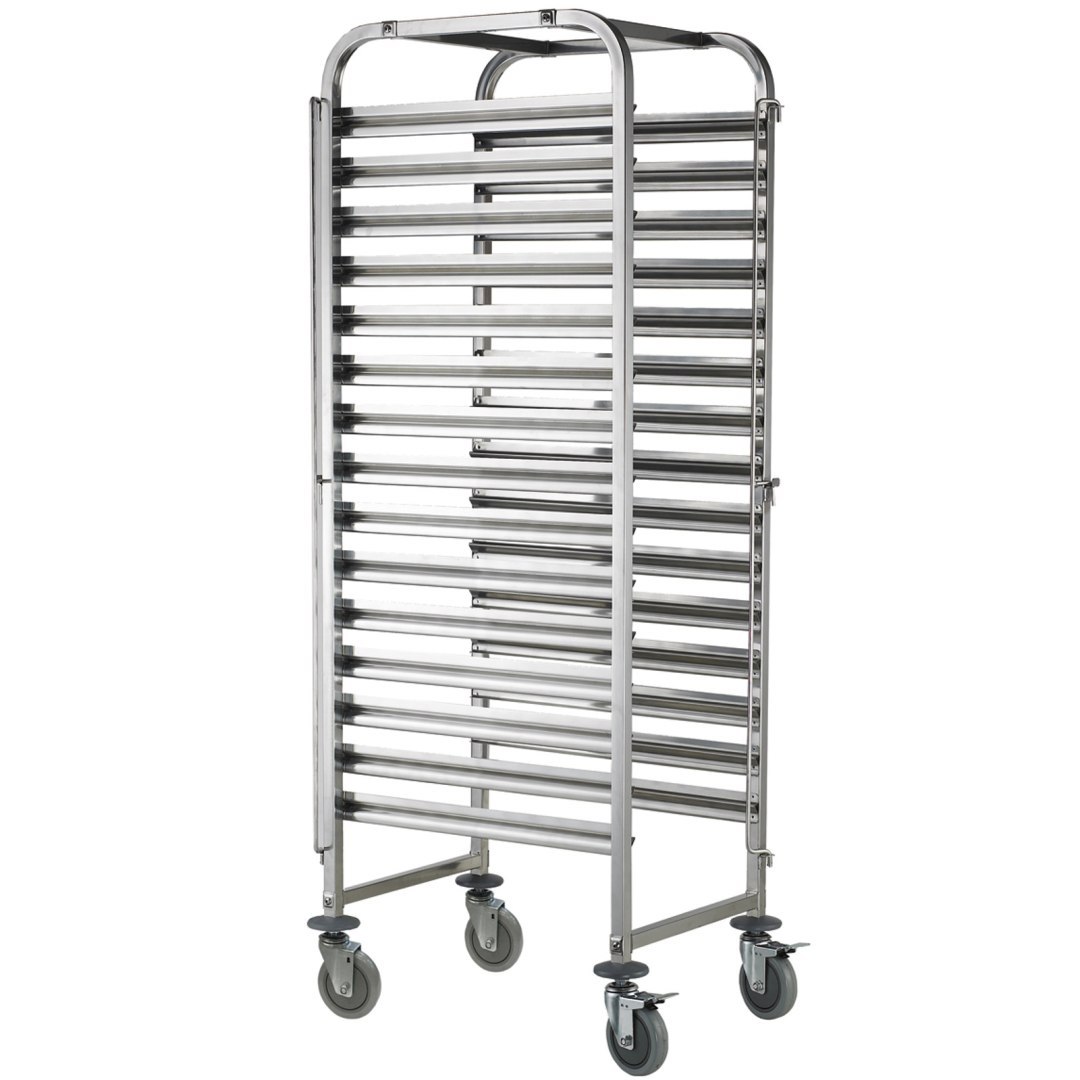 Wózek stalowy do transportu tac blach piekarniczych 15 x 60x40cm – Hendi 810651