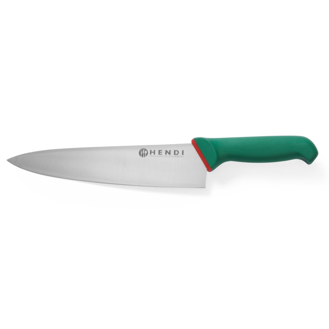 Nóż szefa kuchni do krojenia i siekania Green Line dł. 400mm – Hendi 843949