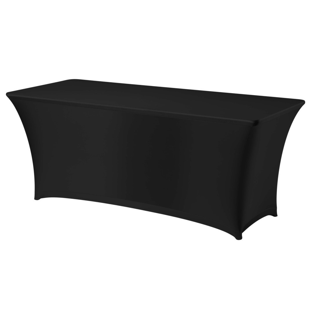 Obrus prostokątny bez prasowania 183x76cm tkanina Jersey czarny – Hendi 814437 Obrus prostokątny bez prasowania 183x76cm tkanina Jersey czarny – Hendi 814437