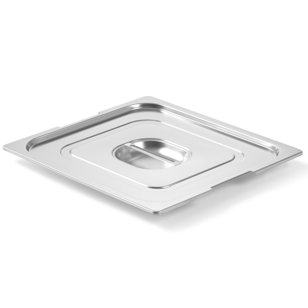 Pokrywka do pojemnika GN Profi Line z wycięciem na uchwyty GN2/3 354x325mm stal nierdzewna – Hendi 804216