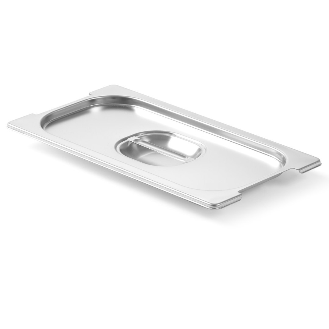 Pokrywka do pojemnika GN Profi Line z wycięciem na uchwyty GN1/3 325x176mm stal nierdzewna – Hendi 804230