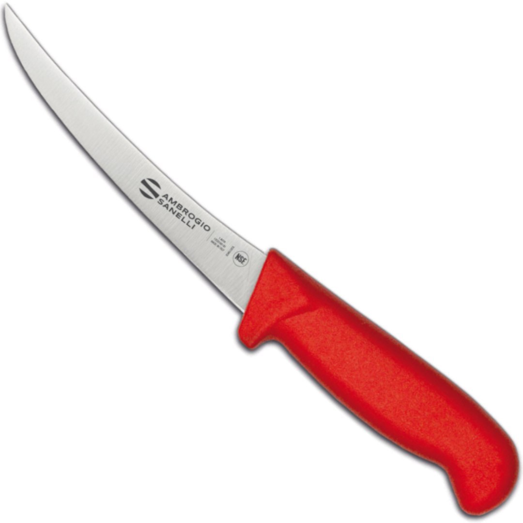 Nóż do trybowania zakrzywiony SUPRA COLORE HACCP 130/290 mm – czerwony Nóż do trybowania zakrzywiony SUPRA COLORE HACCP 130/290 mm – czerwony