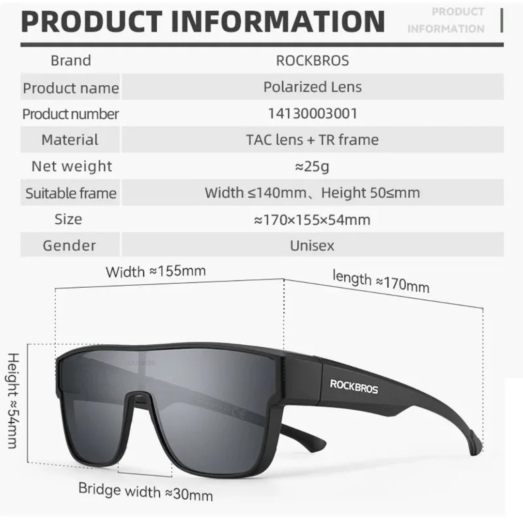 Okulary rowerowe z polaryzacją ramką i filtrem UV 400 szare Okulary rowerowe z polaryzacją ramką i filtrem UV 400 szare