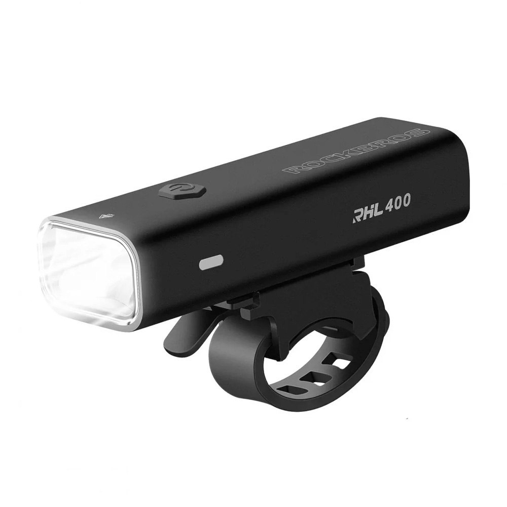 Lampka rowerowa przednia 400lm + kabel micro USB 4 tryby pracy Lampka rowerowa przednia 400lm + kabel micro USB 4 tryby pracy