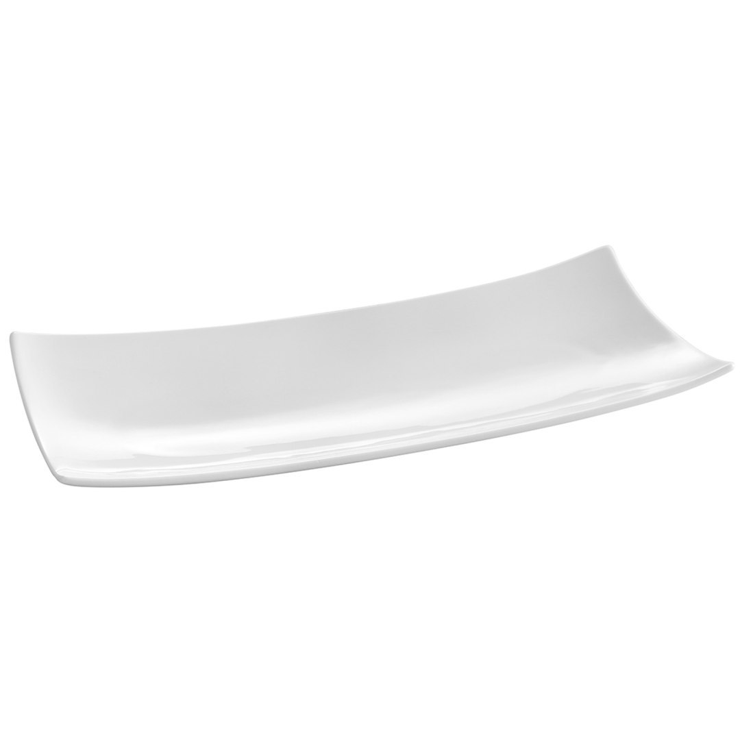 Półmisek dekoracyjny prostokątny taca BARKA 352x146mm biała porcelana – Hendi 785553 Półmisek dekoracyjny prostokątny taca BARKA 352x146mm biała porcelana – Hendi 785553