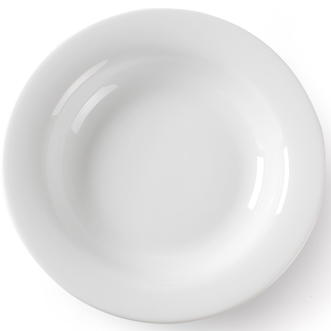 Talerz głęboki do zupy OPTIMA biała porcelana śr. 220mm zestaw 12szt. – Hendi 770863