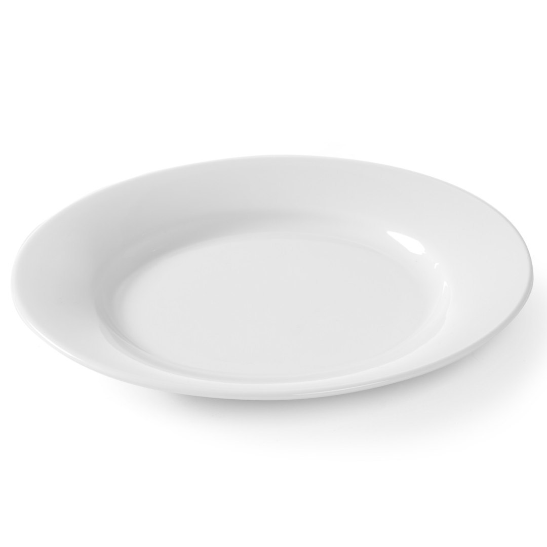 Talerz płytki OPTIMA biała porcelana śr. 300mm zestaw 6szt. – Hendi 770894