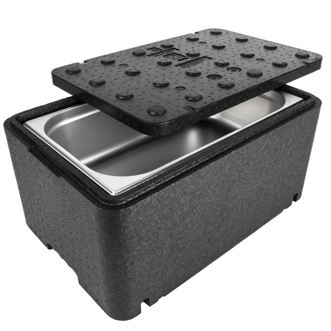 Termobox pudełko termos pojemnik termiczny z pokrywką do żywności leków 600x400x296mm GN1/1 48L Termobox pudełko termos pojemnik termiczny z pokrywką do żywności leków 600x400x296mm GN1/1 48L