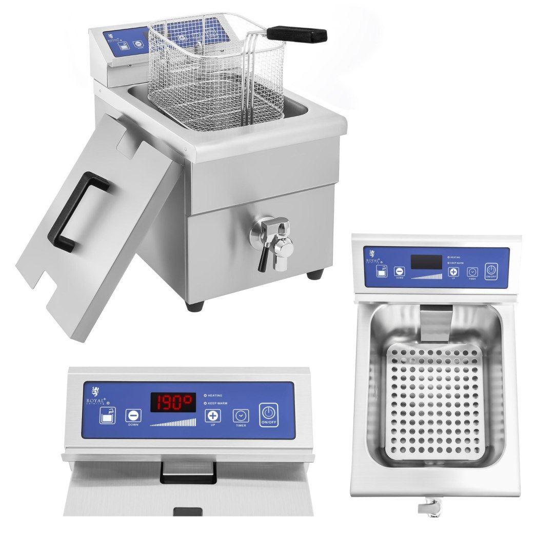 Frytownica frytkownica indukcyjna z kranem 230V Royal Catering 10L Frytownica frytkownica indukcyjna z kranem 230V Royal Catering 10L