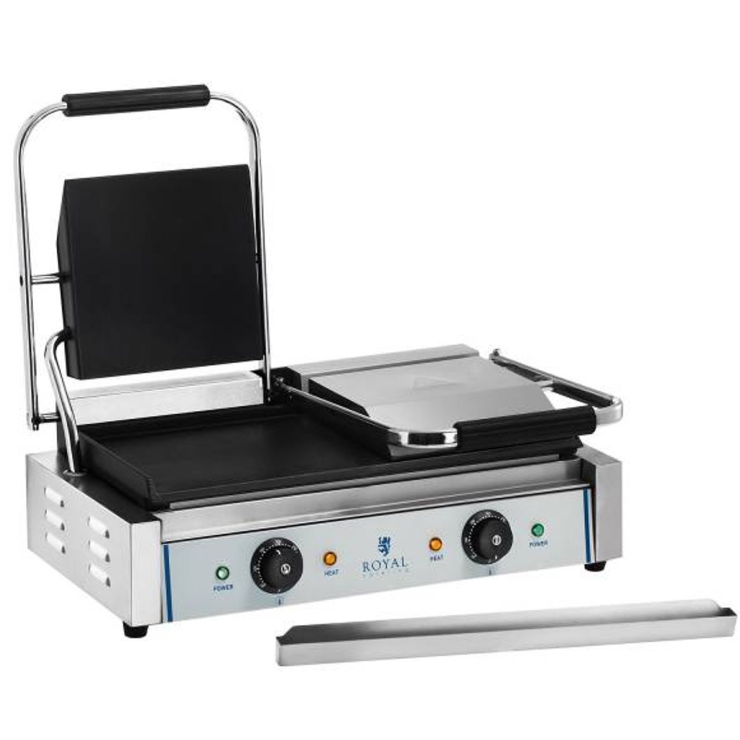 Kontakt grill kontaktowy dwustronny podwójny gładki 3600W 230V Royal Catering Kontakt grill kontaktowy dwustronny podwójny gładki 3600W 230V Royal Catering