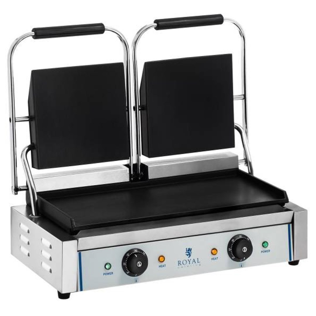 Kontakt grill kontaktowy dwustronny podwójny gładki 3600W 230V Royal Catering Kontakt grill kontaktowy dwustronny podwójny gładki 3600W 230V Royal Catering
