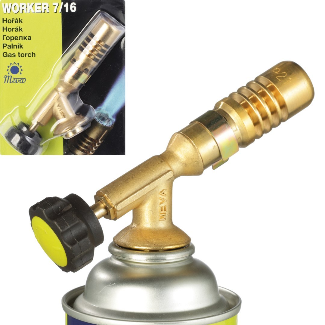 Palnik gazowy na kartusze PB z zaworem 7/16” WORKER 1,8kW Palnik gazowy na kartusze PB z zaworem 7/16” WORKER 1,8kW
