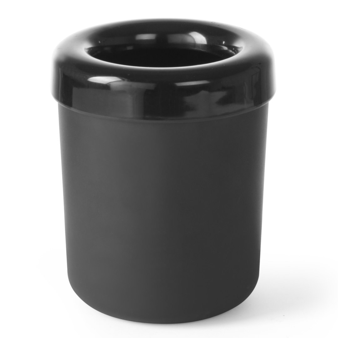 Śmietniczka stołowa lub pojemnik na sztućce z tworzywa czarny śr. 130mm – Hendi 421574