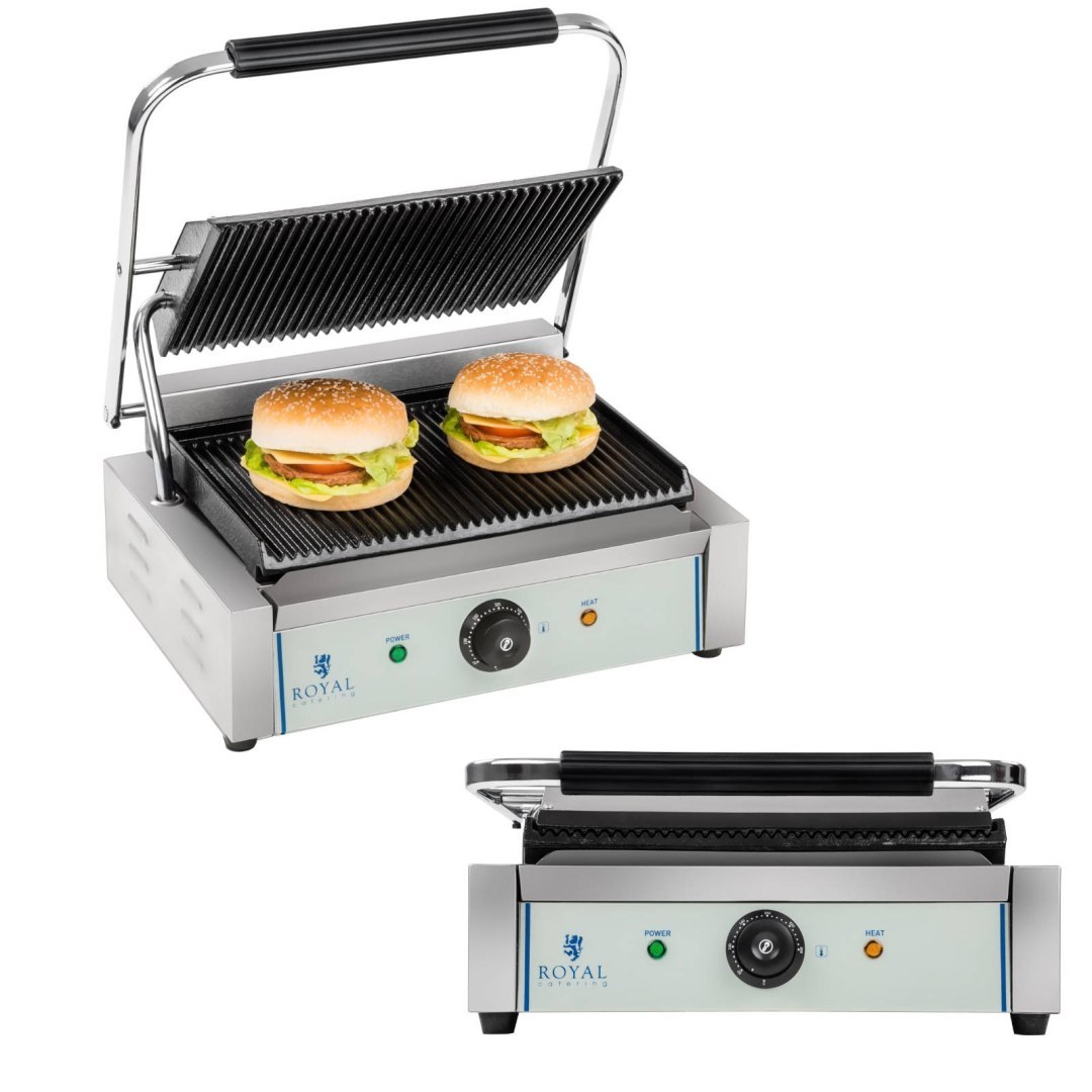 Grill kontaktowy dwustronny ryflowany PANINI Grill kontaktowy dwustronny ryflowany PANINI