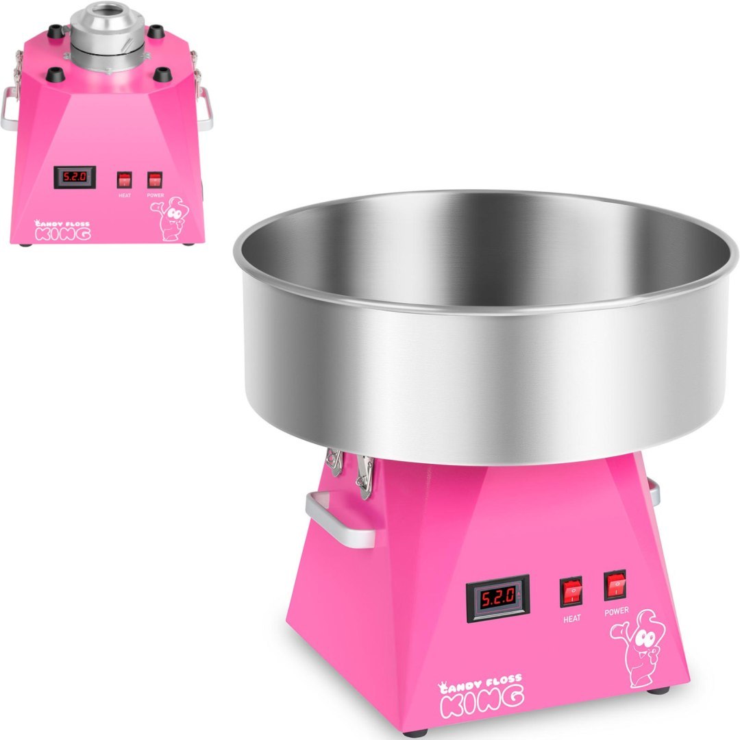 Maszyna do waty cukrowej LED różowa 52cm 1030W Royal Catering RCZK-1030-W-R Maszyna do waty cukrowej LED różowa 52cm 1030W Royal Catering RCZK-1030-W-R