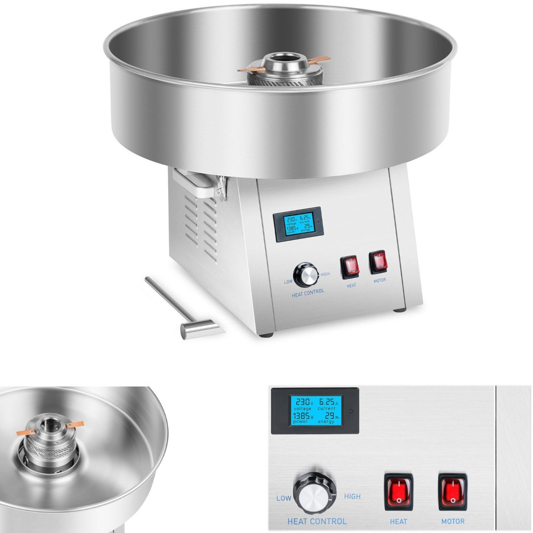 Wydajna maszyna do waty cukrowej 1500W 4kg/h 62cm Royal Catering RCZK-1500S-W Wydajna maszyna do waty cukrowej 1500W 4kg/h 62cm Royal Catering RCZK-1500S-W
