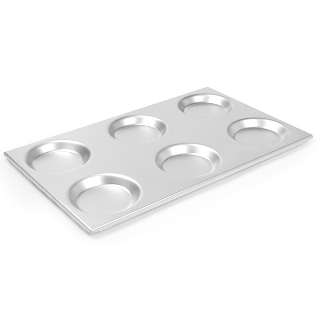 Taca aluminiowa GN 1/1 z formami okręgami 125mm 530x325mm Hendi 808740 Taca aluminiowa GN 1/1 z formami okręgami 125mm 530x325mm Hendi 808740