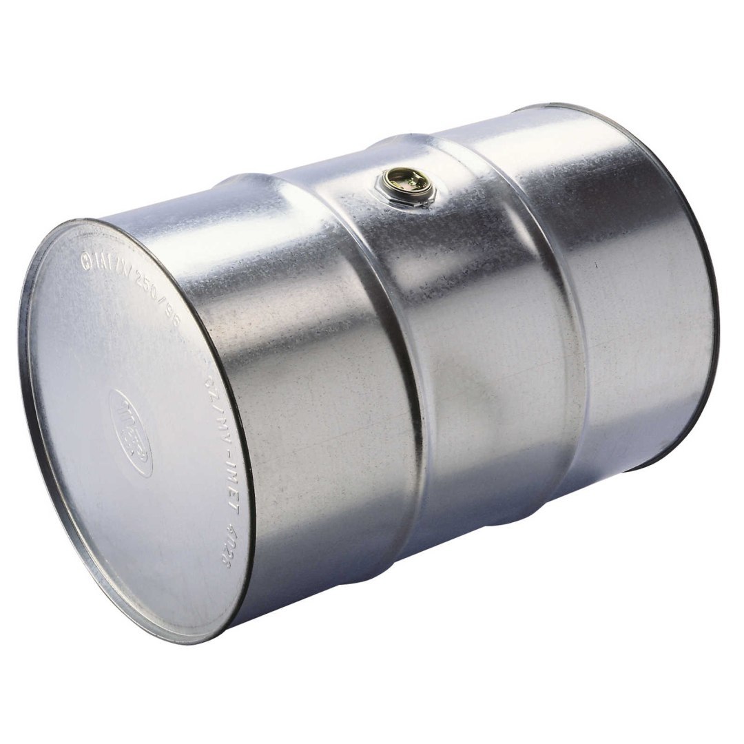 Beczka stalowa metalowa ocynkowana 200L otwór 2” w pobocznicy Beczka stalowa metalowa ocynkowana 200L otwór 2” w pobocznicy