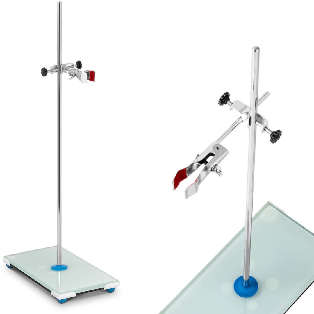 Statyw stojak laboratoryjny z wyposażeniem 63 cm 1 uchwyt Statyw stojak laboratoryjny z wyposażeniem 63 cm 1 uchwyt