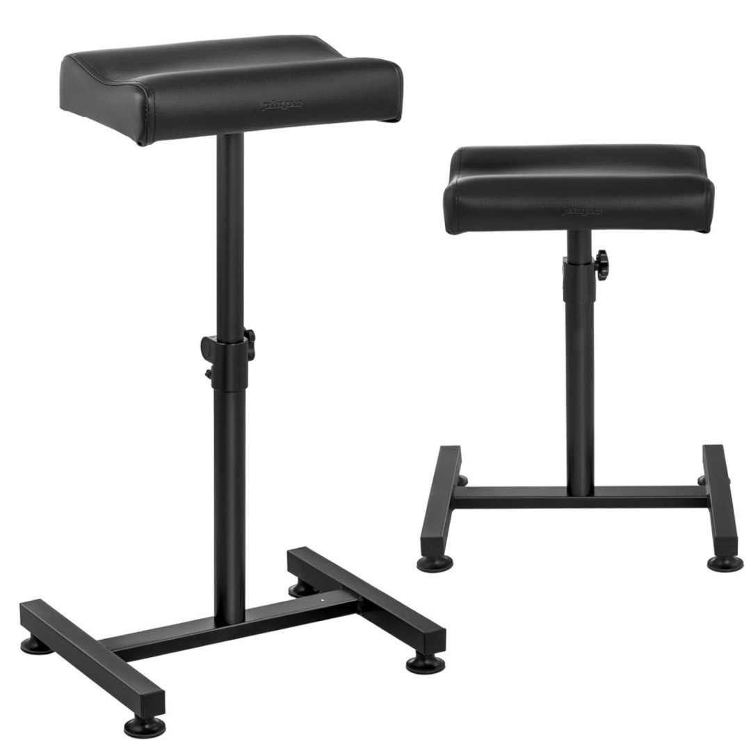 Podnóżek kosmetyczny do pedicure regulowana wysokość do 75 cm do 80 kg – czarny