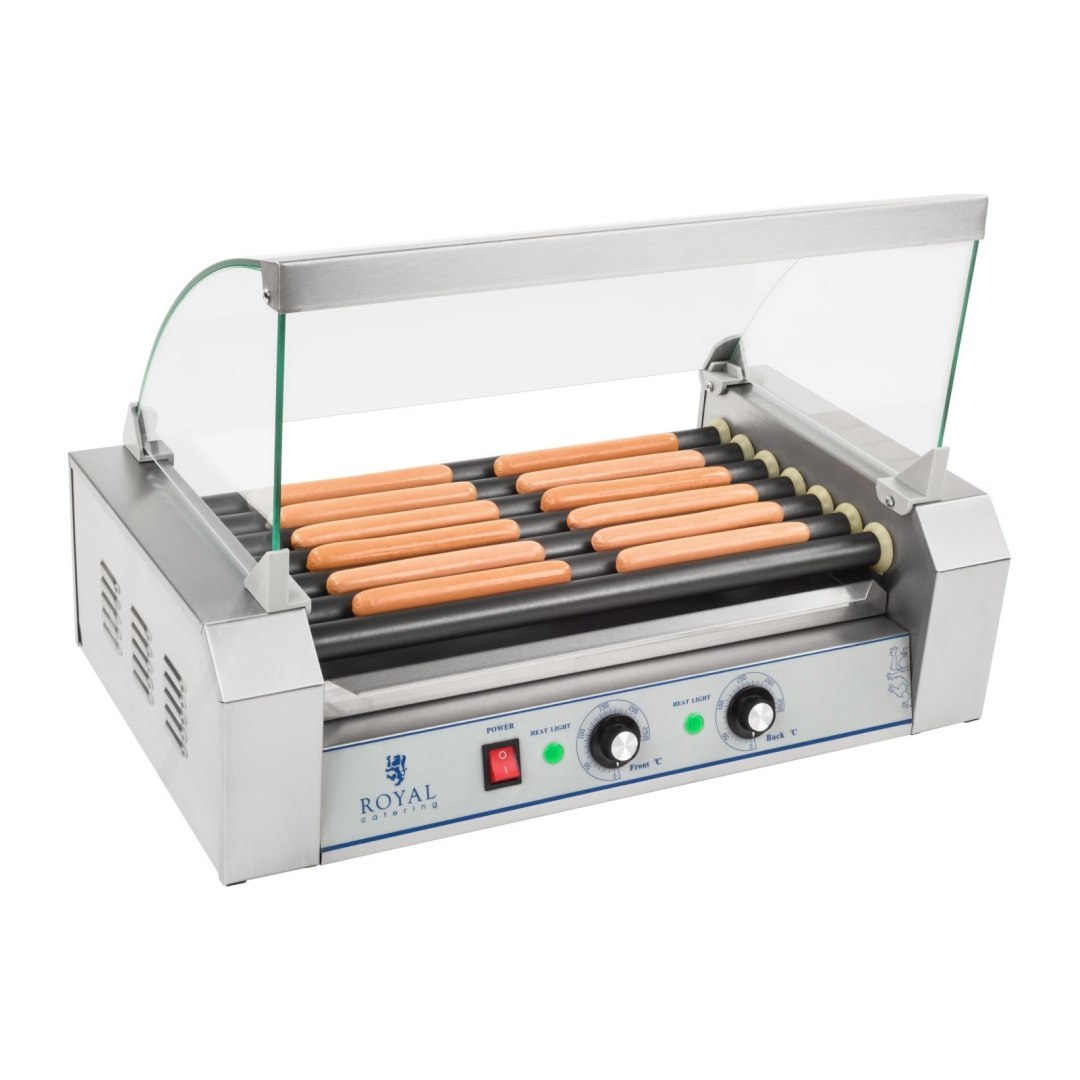 Grill rolkowy z szybą Roller grill z rolkami z teflonu 7T Grill rolkowy z szybą Roller grill z rolkami z teflonu 7T
