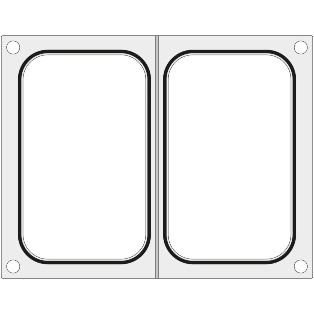 Matryca forma do zgrzewarki CAS CDS-01 na dwie tacki pojemniki 178×113 mm – Hendi 805350