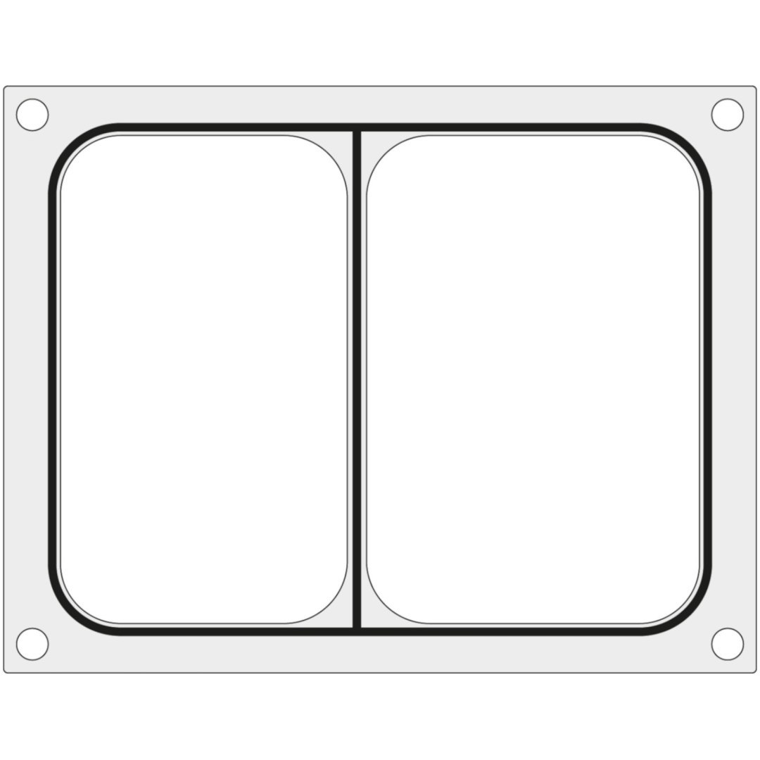 Matryca forma do zgrzewarki CAS CDS-01 na tackę dwudzielną 227×178 mm – Hendi 805398