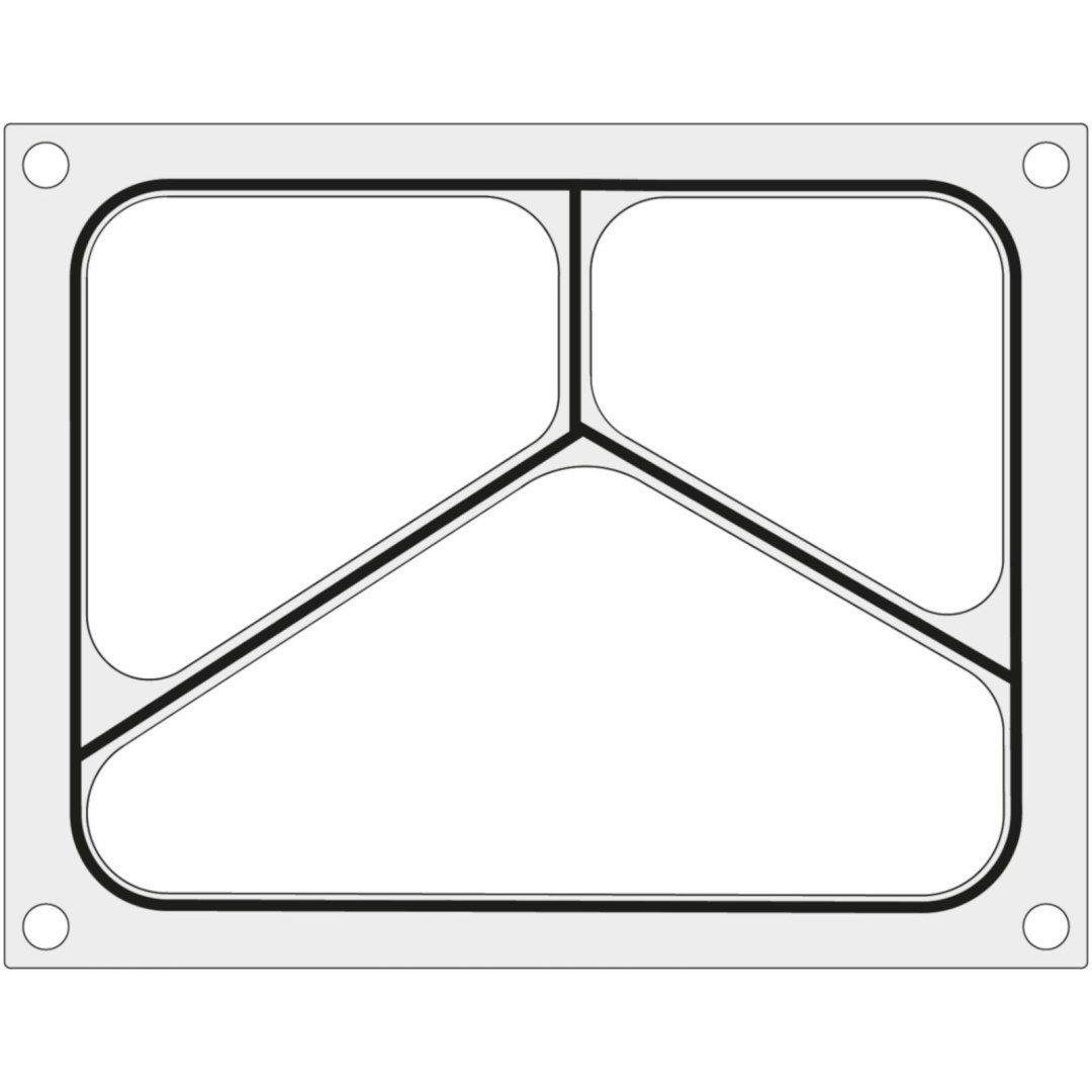 Matryca forma do zgrzewarek MCS na tackę trójdzielną 227×178 mm – Hendi 805480