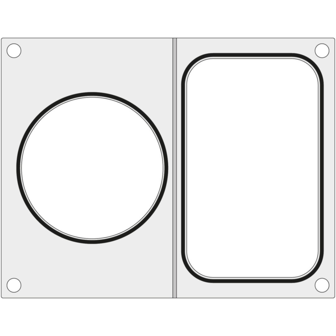 Matryca forma do zgrzewarek BOKAMA na tackę dwudzielną colt 227 x 178 mm- Hendi 805947