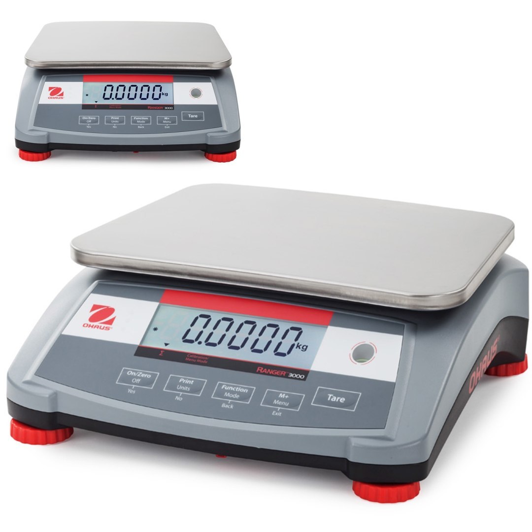 Waga stołowa przemysłowa profesjonalna z akumulatorem RANGER 3000 30kg / 1g – OHAUS R31P30 Waga stołowa przemysłowa profesjonalna z akumulatorem RANGER 3000 30kg / 1g – OHAUS R31P30