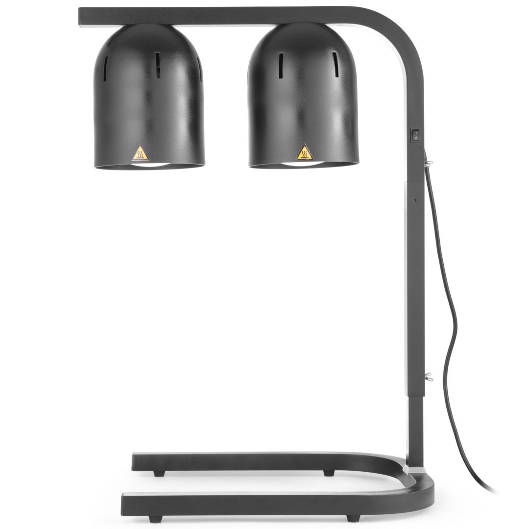 Lampa grzewcza do podgrzewania frytek potraw czarna 500 W – Hendi 273913