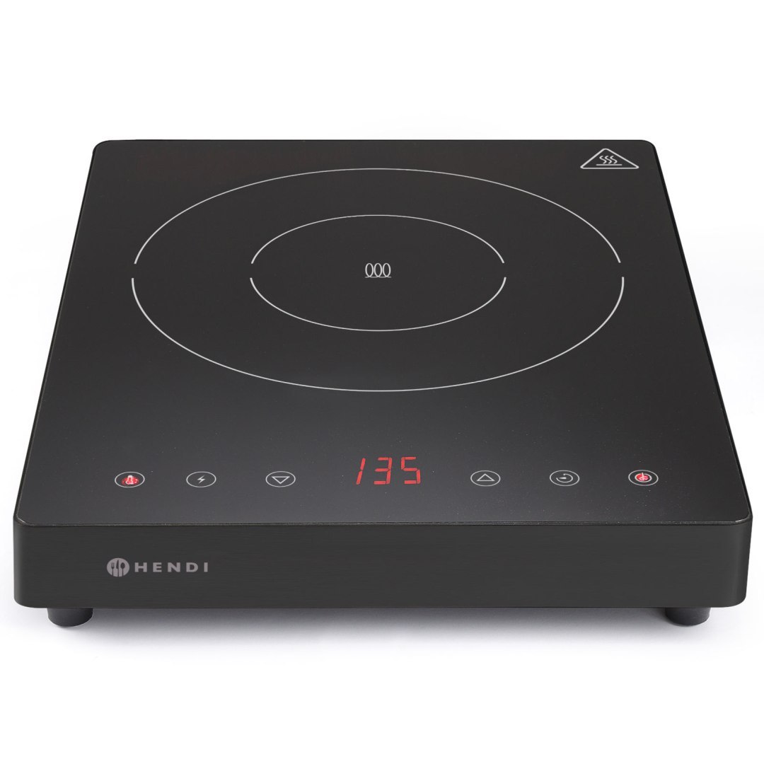 Kuchenka indukcyjna przenośna z panelem dotykowym 1 pole grzewcze Black Line śr. 22 cm 2000 W – Hendi 239391 Kuchenka indukcyjna przenośna z panelem dotykowym 1 pole grzewcze Black Line śr. 22 cm 2000 W – Hendi 239391