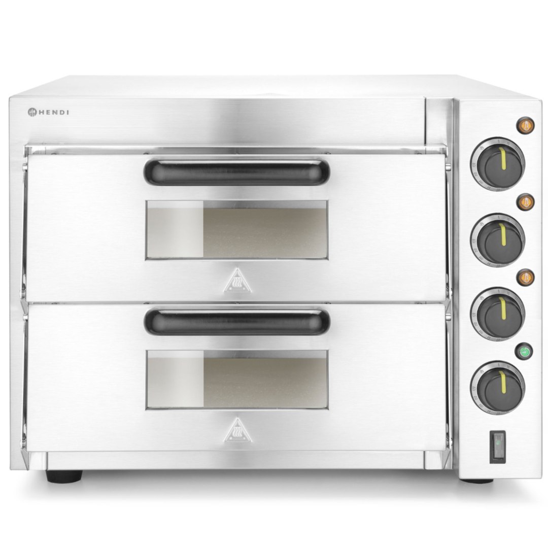 Piec do pizzy dwukomorowy na 2 duże pizze 3000 W 230 V – Hendi 220283 Piec do pizzy dwukomorowy na 2 duże pizze 3000 W 230 V – Hendi 220283