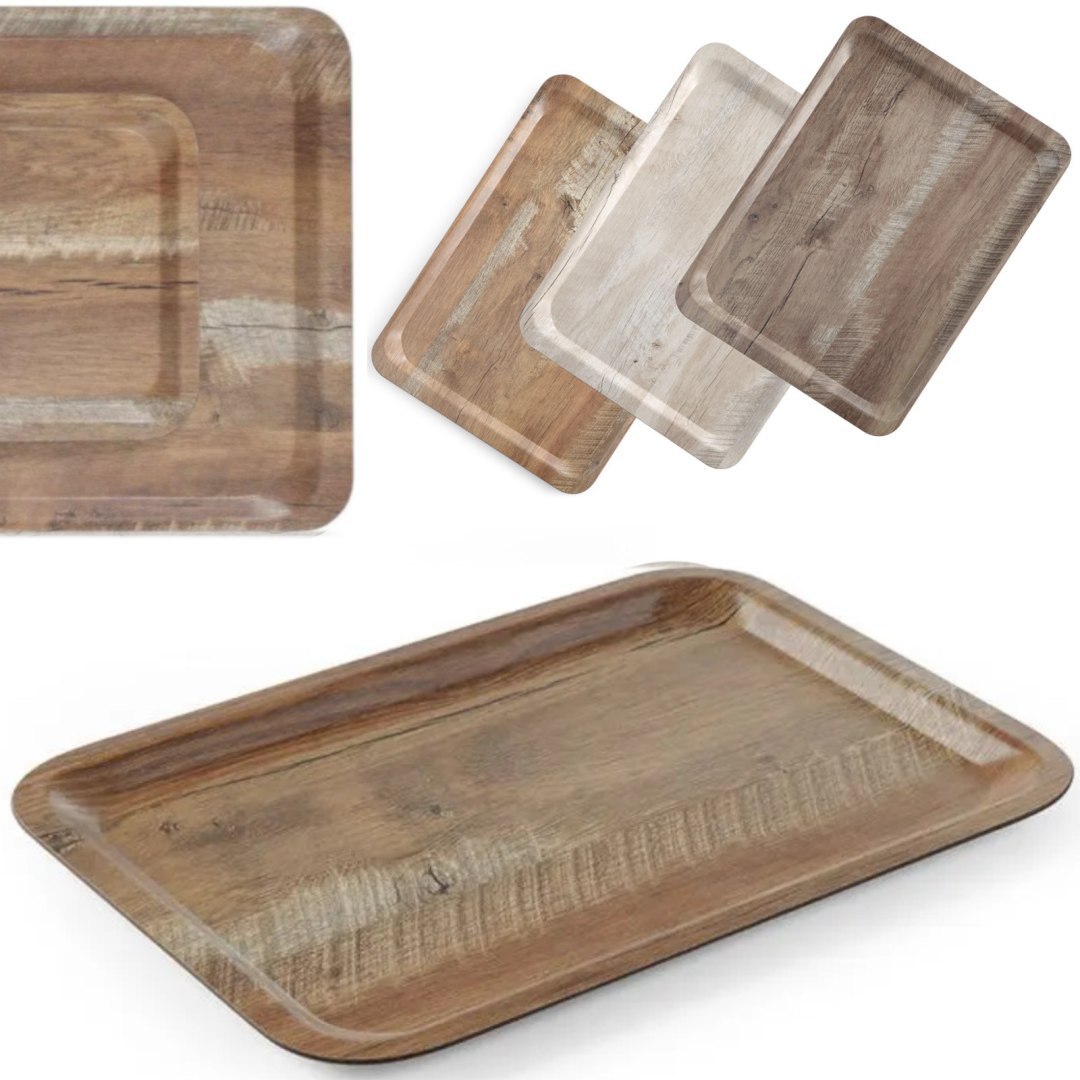 Taca do serwowania laminowana drewno 430 x 330 mm – Hendi 508879 Taca do serwowania laminowana drewno 430 x 330 mm – Hendi 508879