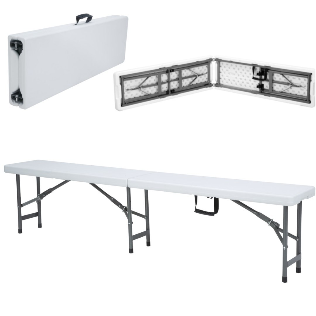 Ławka cateringowa składana biała 1830 x 300 x 430 mm – Hendi 811191 Ławka cateringowa składana biała 1830 x 300 x 430 mm – Hendi 811191