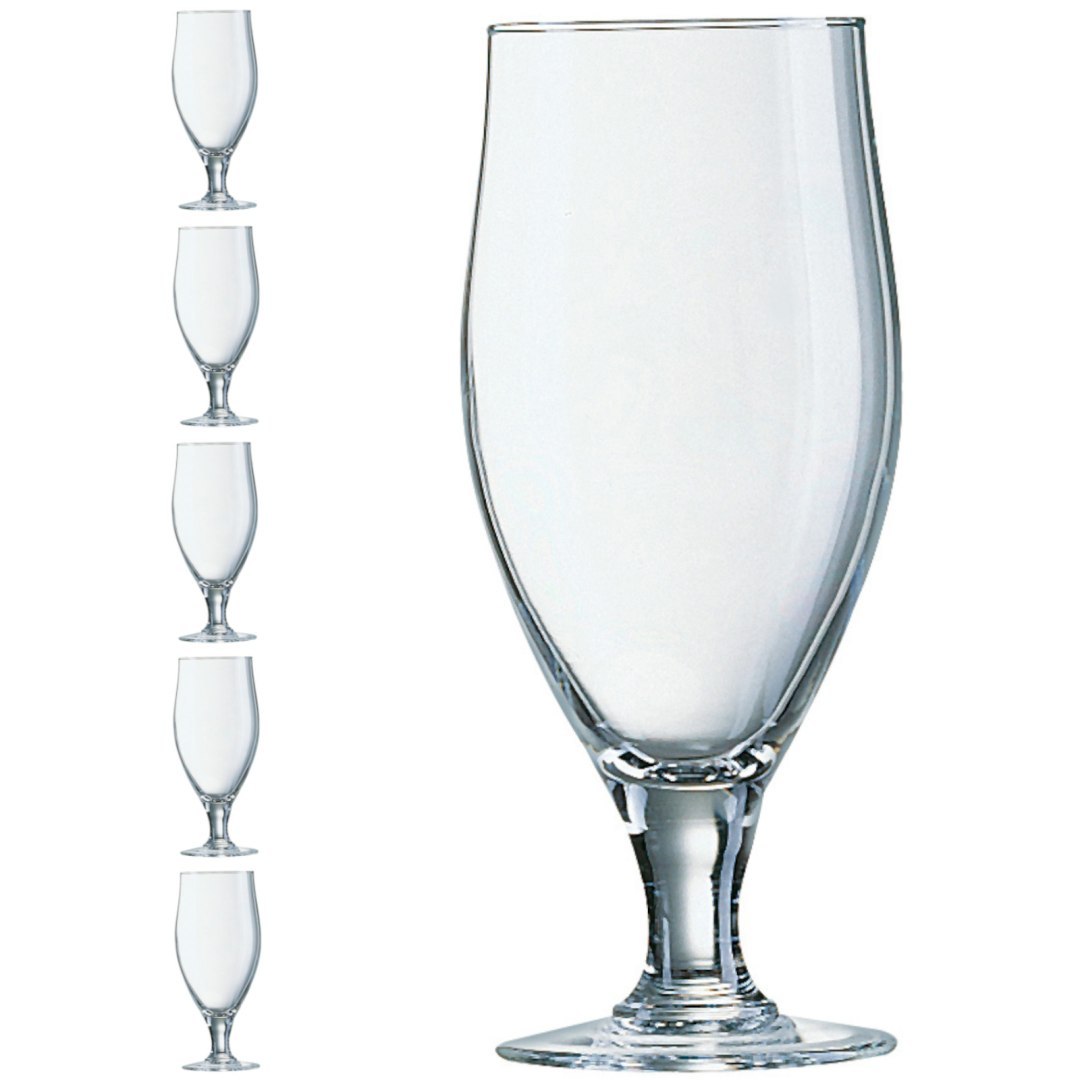 Kieliszek do wody piwa na nóżce Arcoroc POKAL CERVOISE 380 ml zestaw 6 szt. – Hendi 7132